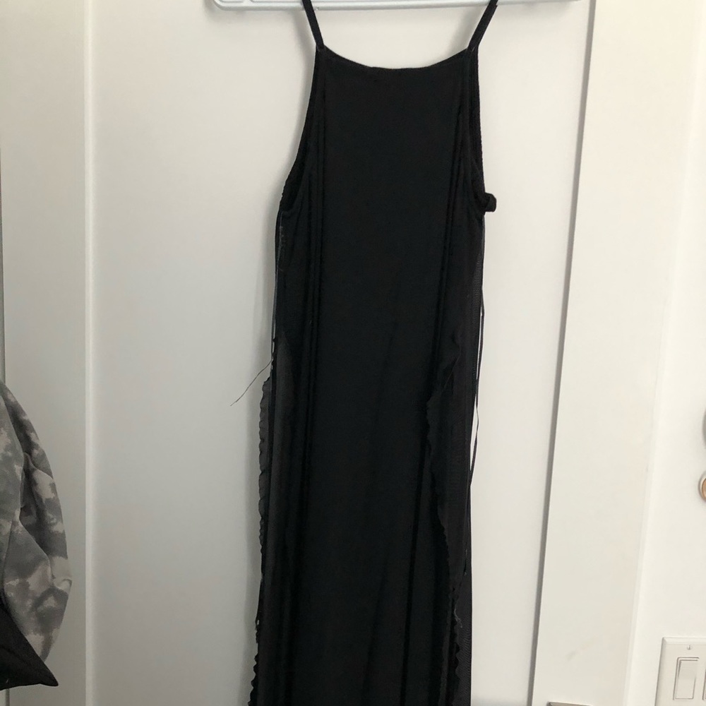 Black top with sheer overlay size medium